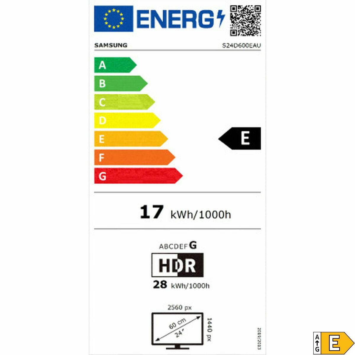 Monitor Samsung LS24D600EAUXEN Quad HD 24"